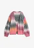 Grovstickad cardigan med olika färgnyanser, bonprix