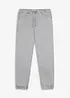 Dra på-byxa av bomullstwill i Relaxed Fit med Tapered ben, bonprix