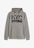 Sweatshirt med huva i ekologisk bomull, bonprix