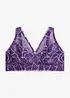 Minimizer-bralette med tvåfärgad spets, bonprix