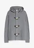 Grovstickad cardigan med huva, bonprix