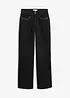 Wide Leg Jeans High Waist, med nitar, bonprix