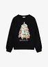 Sweatshirt i ekologisk bomull med julmotiv, bonprix
