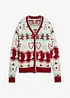 Julmönstrad cardigan, bonprix