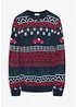 Finstickad tröja med julmotiv, bonprix