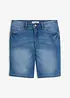 Stretchiga jeansshorts med färgade, uppvikta benslut, bonprix