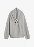 Grovstickad cardigan med krage, bonprix