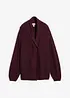 Grovstickad cardigan med krage, bonprix