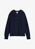 Flätmönstrad cardigan i bomull och ull, bonprix