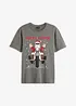 T-shirt med julmotiv i ekologisk bomull, bonprix