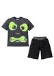 Kort pyjamas (2 delar) "GLOW IN THE DARK", bonprix