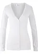 Finstickad cardigan i basmodell med knappslå, bonprix