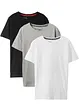 T-shirt i basmodell för barn (3-pack), ekologisk bomull, bonprix