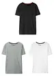 T-shirt i basmodell för barn (3-pack), ekologisk bomull, bonprix