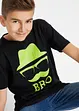 T-shirt med coolt tryck för barn, ekologisk bomull, bonprix