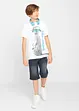 Stretchiga jeansbermudas, normal passform, bonprix