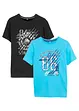 T-shirt för barn (2-pack), ekologisk bomull, bonprix