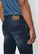 Stretchiga jeansbermudas, smal passform, bonprix