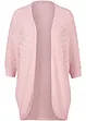 Lång cardigan med hålmönster, bonprix