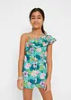 One shoulder-jumpsuit i ekologisk bomull för barn, bonprix