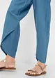 Ankellång linnebyxa med bekväm High Waist, Loose Fit, bonprix