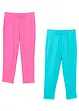 3/4-barnleggings med ekologisk bomull (2-pack), bonprix