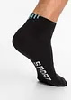 Sportsockor med texttryck (5-pack), ekologisk bomull, bonprix