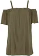 Cold shoulder-topp i mjuk viskos, bonprix