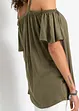 Cold shoulder-topp i mjuk viskos, bonprix