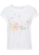 T-shirt med blomtryck, RAINBOW