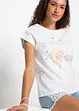 T-shirt med blomtryck, bonprix