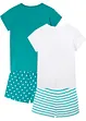 Pyjamas med shorts (4 delar), bonprix