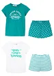 Pyjamas med shorts (4 delar), bonprix