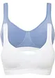 BH utan bygel med ekologisk bomull (2-pack), bonprix