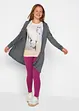 Topp + cardigan + leggings för flickor (3 delar), bonprix