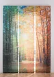Panelgardin digitalt tryck skog (3-pack), bpc living bonprix collection