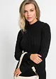 Stickad klänning med flätmönster, BODYFLIRT boutique