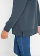 Sportig, feminin sweatshirt med metalliskt texttryck, sprund i sidorna för större rörelsefrihet samt huva, bonprix