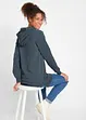 Sportig, feminin sweatshirt med metalliskt texttryck, sprund i sidorna för större rörelsefrihet samt huva, bonprix