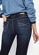 Slim Jeans Mid Waist, kontrastfärgade sömmar, bonprix