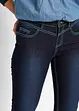 Slim Jeans Mid Waist, kontrastfärgade sömmar, bonprix