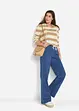 Stretch Wide Leg Jeans Mid Waist, bonprix