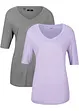 T-shirt i viskos (2-pack), bonprix