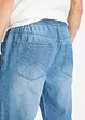 Dra på-jeans i somrig denim, klassisk passform (2-pack), bonprix