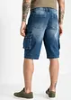 Jeansshorts med cargofickor, avslappnad passform, bonprix
