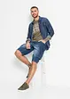Jeansshorts med cargofickor, avslappnad passform, bonprix