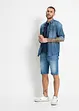 Stretchiga jeansshorts med förstärkt gren, normal passform, bonprix