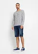 Stretchiga jeansshorts med förstärkt gren, normal passform, bonprix