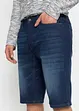 Stretchiga jeansbermudas med förstärkt gren, normal passform, bonprix