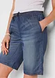 Tunn denimbyxa med lin, bonprix